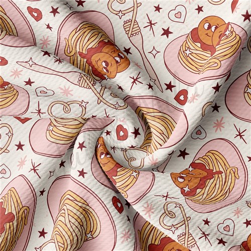 Valentine's Day Printed Liverpool Bullet Textured Stretch Solid Strip Thick Knit Jersey Fabric