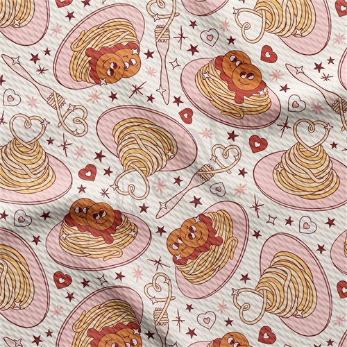 Valentine's Day Printed Liverpool Bullet Textured Stretch Solid Strip Thick Knit Jersey Fabric