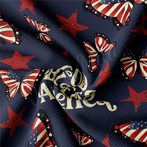 God Bless America 4th of July Printed Liverpool Liverpool AA1501 & Get a Free $89.99 Embroidery Bundle