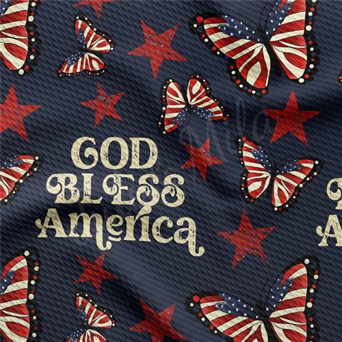 God Bless America 4th of July Printed Liverpool Liverpool AA1501 & Get a Free $89.99 Embroidery Bundle