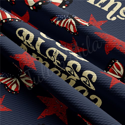 God Bless America 4th of July Printed Liverpool Liverpool AA1501 & Get a Free $89.99 Embroidery Bundle