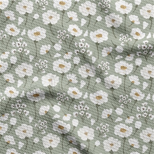 Floral Printed Liverpool Bullet Textured Stretch Solid Strip Thick Knit Jersey Fabric