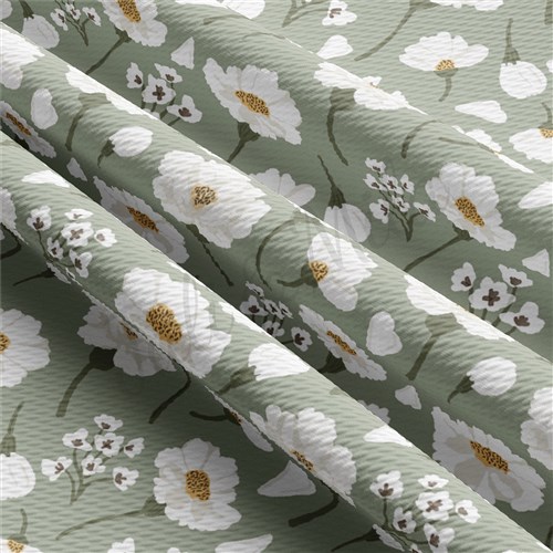 Floral Printed Liverpool Bullet Textured Stretch Solid Strip Thick Knit Jersey Fabric