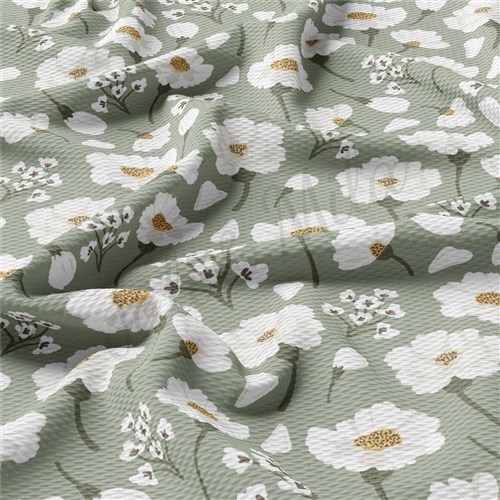 Floral Printed Liverpool Bullet Textured Stretch Solid Strip Thick Knit Jersey Fabric
