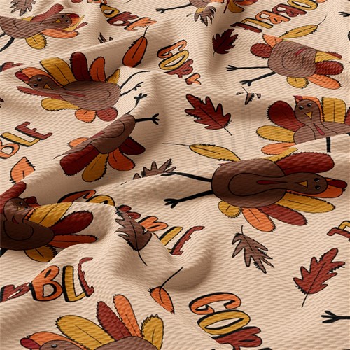 Thanksgiving Turkey Autumn Fall Autumn Fall Halloween Printed Liverpool AA1942 & Get a Free $89.99 Embroidery Bundle