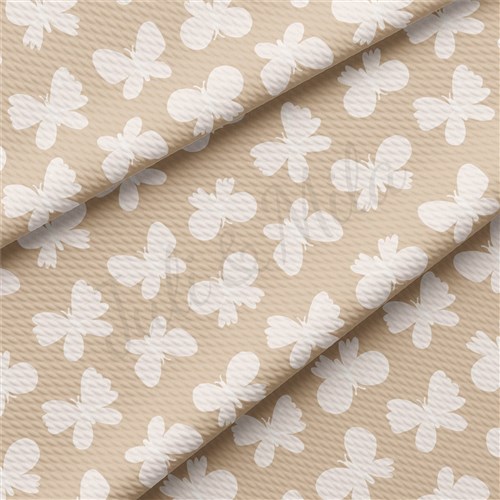 Butterflies Liverpool Bullet Textured Stretch Solid Strip Thick Knit Jersey Fabric