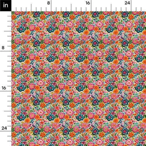Embroidery Floral Printed Liverpool Fabric AA1801 & Get a Free $89.99 Embroidery Bundle