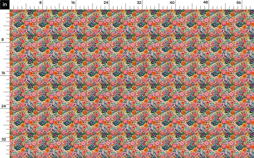 Embroidery Floral Printed Liverpool Fabric AA1801 & Get a Free $89.99 Embroidery Bundle