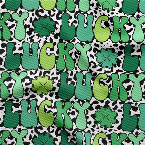 St. Patrick's Day Printed Liverpool Bullet Textured Stretch Solid Strip Thick Knit Jersey Fabric