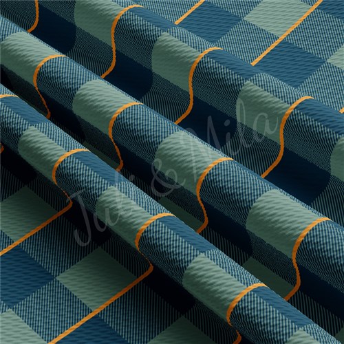 Printed Liverpool 4 Way Fabric Plaid AA262 & Get a Free $89.99 Embroidery Bundle