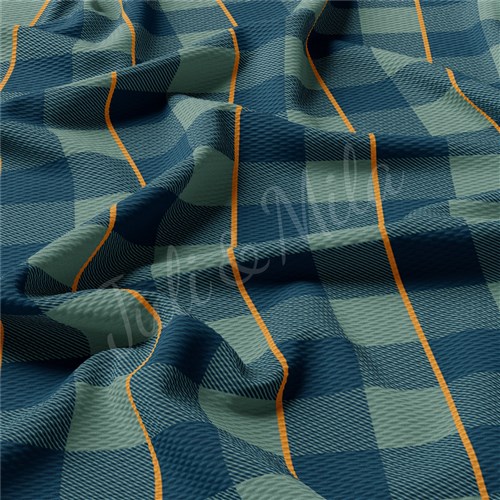 Printed Liverpool 4 Way Fabric Plaid AA262 & Get a Free $89.99 Embroidery Bundle