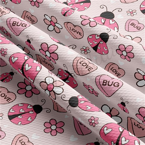 Valentine's Day Printed Liverpool Bullet Textured Stretch Solid Strip Thick Knit Jersey Fabric
