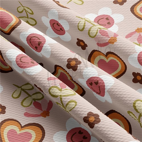 Valentine's Day Printed Liverpool Bullet Textured Stretch Solid Strip Thick Knit Jersey Fabric