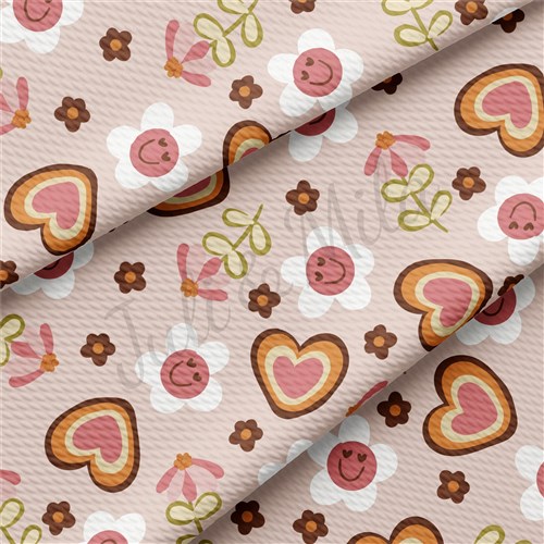 Valentine's Day Printed Liverpool Bullet Textured Stretch Solid Strip Thick Knit Jersey Fabric