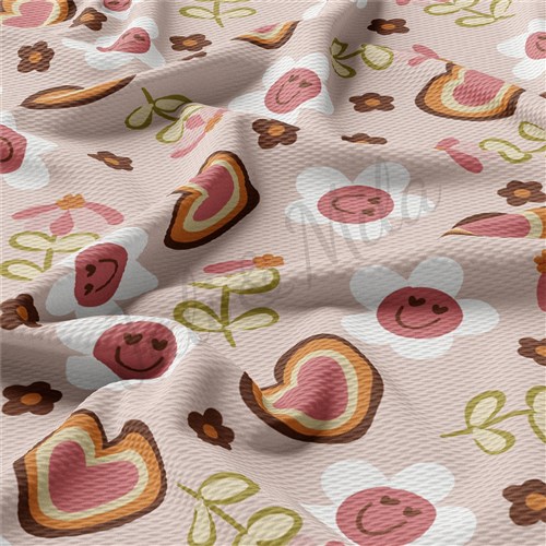 Valentine's Day Printed Liverpool Bullet Textured Stretch Solid Strip Thick Knit Jersey Fabric