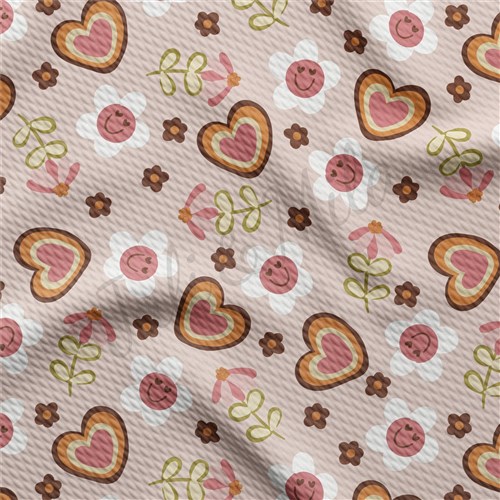 Valentine's Day Printed Liverpool Bullet Textured Stretch Solid Strip Thick Knit Jersey Fabric