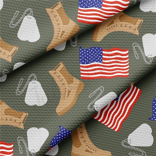 Patriotic Printed Liverpool Fabric AA2080 & Get a Free $89.99 Embroidery Bundle
