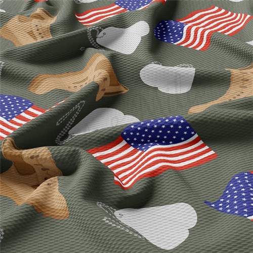 Patriotic Printed Liverpool Fabric AA2080 & Get a Free $89.99 Embroidery Bundle