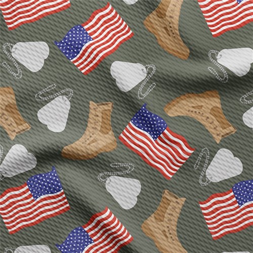 Patriotic Printed Liverpool Fabric AA2080 & Get a Free $89.99 Embroidery Bundle