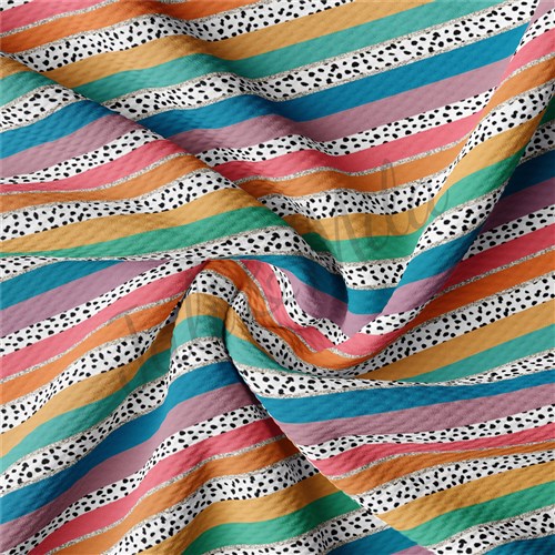 Liverpool Bullet Textured Stretch Solid Strip Thick Knit Jersey Fabric