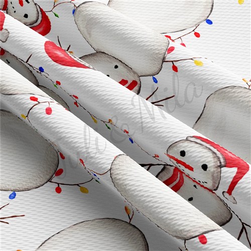 Christmas Liverpool Bullet Textured Stretch Solid Strip Thick Knit Jersey Fabric
