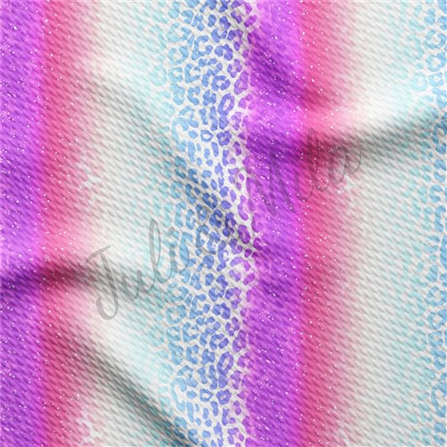 Cheetah Leopard AA173 TBP102 Liverpool Bullet Textured Stretch Solid Strip Thick Knit Jersey Fabric