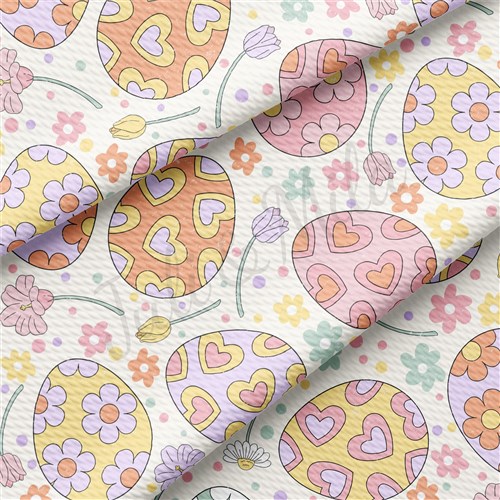 Easter Liverpool Bullet Textured Stretch Solid Strip Thick Knit Jersey Fabric
