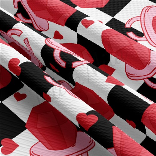 Valentine's Day Printed Liverpool Bullet Textured Stretch Solid Strip Thick Knit Jersey Fabric