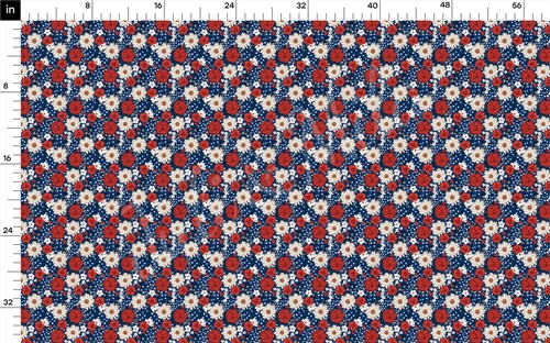 4th of July Patriotic Printed Liverpool Fabric AA1683 & Get a Free $89.99 Embroidery Bundle