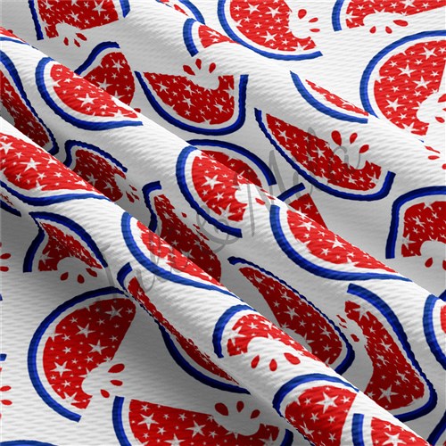 Patriotic 4th of July Printed Liverpool (PT34) TBP102 & Get a Free $89.99 Embroidery Bundle