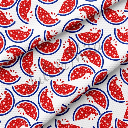 Patriotic 4th of July Printed Liverpool (PT34) TBP102 & Get a Free $89.99 Embroidery Bundle