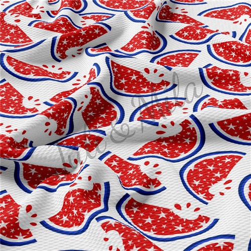 Patriotic 4th of July Printed Liverpool (PT34) TBP102 & Get a Free $89.99 Embroidery Bundle