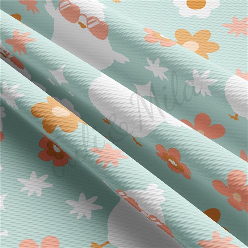 Easter Liverpool Bullet Textured Stretch Solid Strip Thick Knit Jersey Fabric