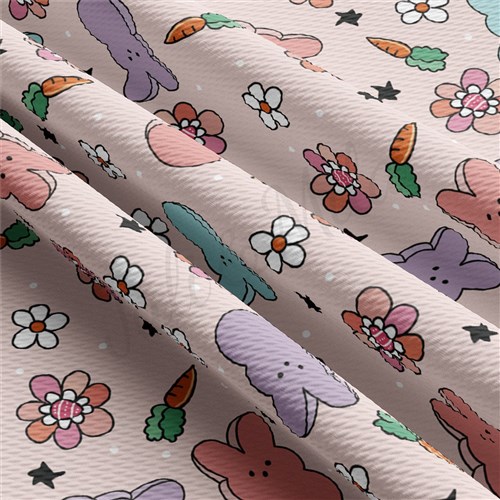 Easter Bunnies Printed Liverpool Fabric AA2114 & Get a Free $89.99 Embroidery Bundle