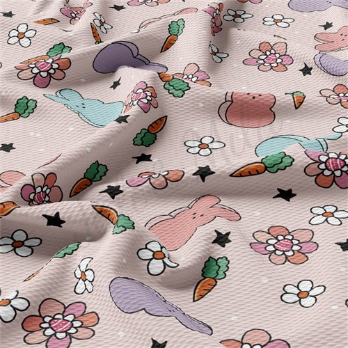 Easter Bunnies Printed Liverpool Fabric AA2114 & Get a Free $89.99 Embroidery Bundle