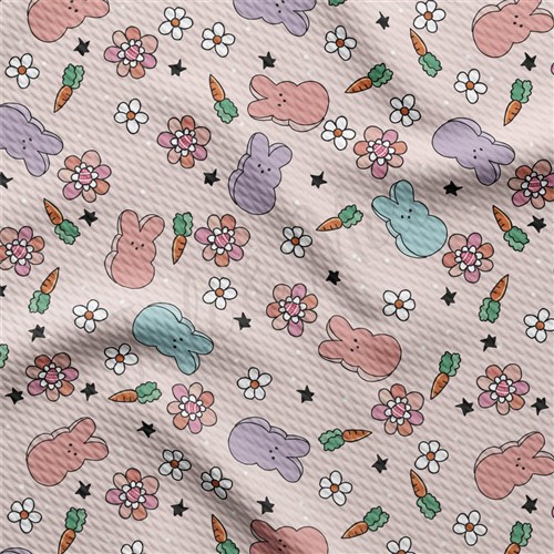 Easter Bunnies Printed Liverpool Fabric AA2114 & Get a Free $89.99 Embroidery Bundle