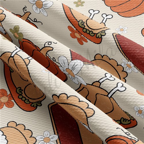 Thanksgiving Fall Autumn Liverpool Bullet Textured Stretch Solid Strip Thick Knit Jersey Fabric