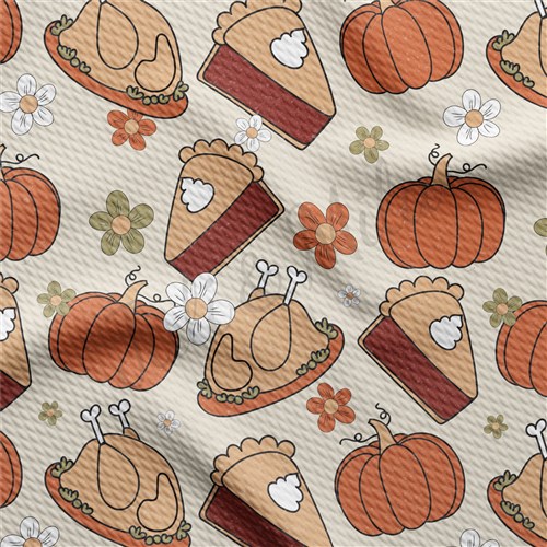 Thanksgiving Fall Autumn Liverpool Bullet Textured Stretch Solid Strip Thick Knit Jersey Fabric