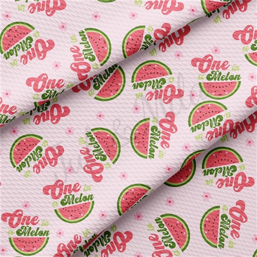 One in a Melon Printed Liverpool 4 Way Fabric AA1517 & Get a Free $89.99 Embroidery Bundle
