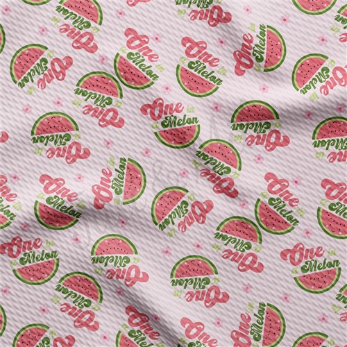 One in a Melon Printed Liverpool 4 Way Fabric AA1517 & Get a Free $89.99 Embroidery Bundle
