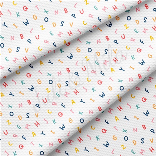 Back to School Printed Liverpool Bullet Textured Stretch Solid Strip Thick Knit Jersey Fabric