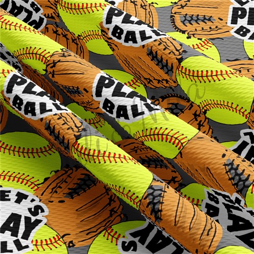 Softball Printed Liverpool Fabric AA329 & Get a Free $89.99 Embroidery Bundle