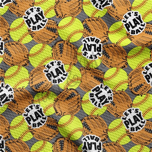 Softball Printed Liverpool Fabric AA329 & Get a Free $89.99 Embroidery Bundle