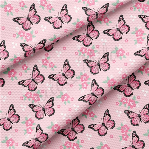 Butterflies Printed Liverpool 4 Way Fabric AA1489 & Get a Free $89.99 Embroidery Bundle