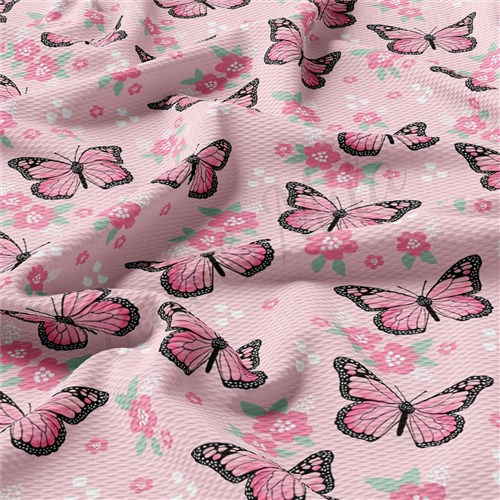 Butterflies Printed Liverpool 4 Way Fabric AA1489 & Get a Free $89.99 Embroidery Bundle
