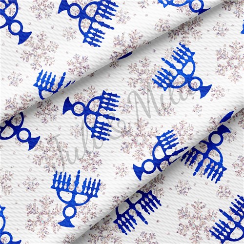 Hanukkah Liverpool Bullet Textured Stretch Solid Strip Thick Knit Jersey Fabric