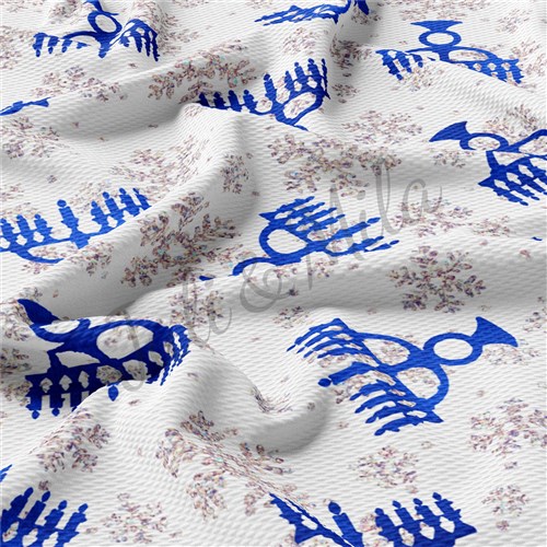 Hanukkah Liverpool Bullet Textured Stretch Solid Strip Thick Knit Jersey Fabric