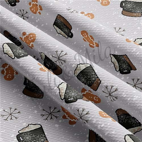 Christmas Printed Liverpool Bullet Textured Stretch Solid Strip Thick Knit Jersey Fabric