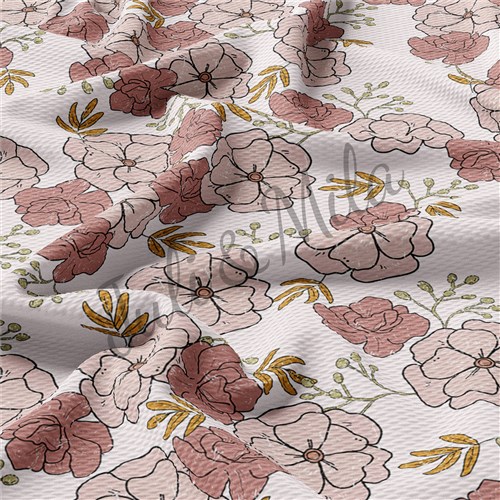 Floral Printed Liverpool 4 Way Fabric Floral88 & Get a Free $89.99 Embroidery Bundle