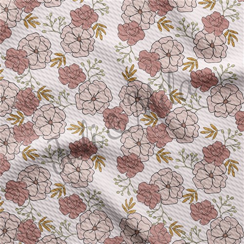 Floral Printed Liverpool 4 Way Fabric Floral88 & Get a Free $89.99 Embroidery Bundle